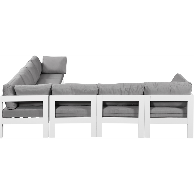 Meridian Furniture Nizuc Grey Outdoor Patio Modular Sectional