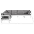 Meridian Furniture Nizuc Grey Outdoor Patio Modular Sectional