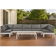 Meridian Furniture Nizuc Grey Outdoor Patio Modular Sectional