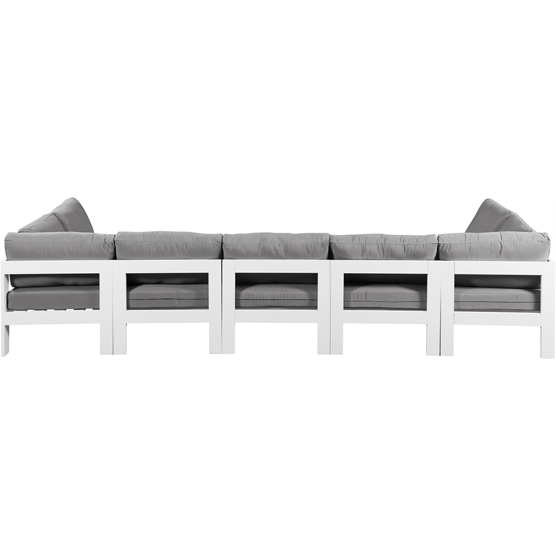 Meridian Furniture Nizuc Grey Outdoor Patio Modular Sectional