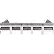Meridian Furniture Nizuc Grey Outdoor Patio Modular Sectional