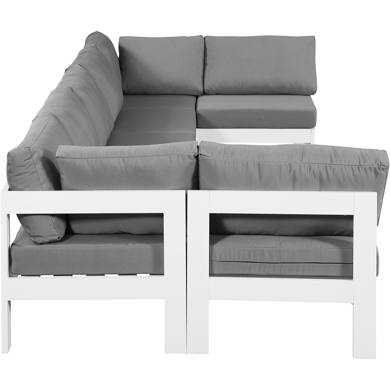Meridian Furniture Nizuc Grey Outdoor Patio Modular Sectional