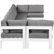 Meridian Furniture Nizuc Grey Outdoor Patio Modular Sectional
