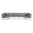 Meridian Furniture Nizuc Grey Outdoor Patio Modular Sectional