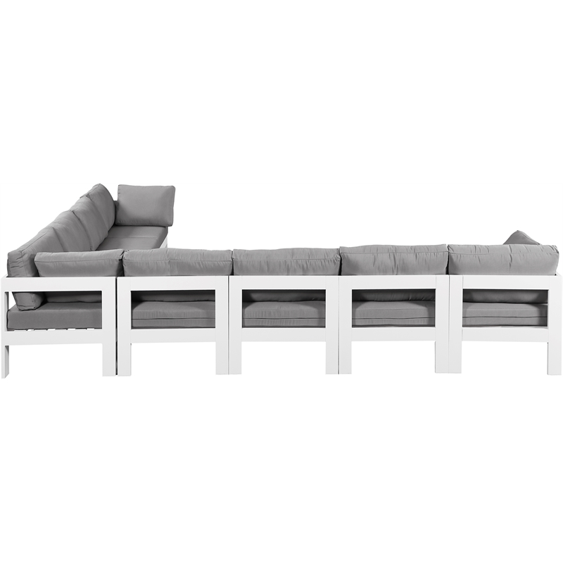 Meridian Furniture Nizuc Grey Outdoor Patio Modular Sectional