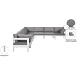 Meridian Furniture Nizuc Grey Outdoor Patio Modular Sectional