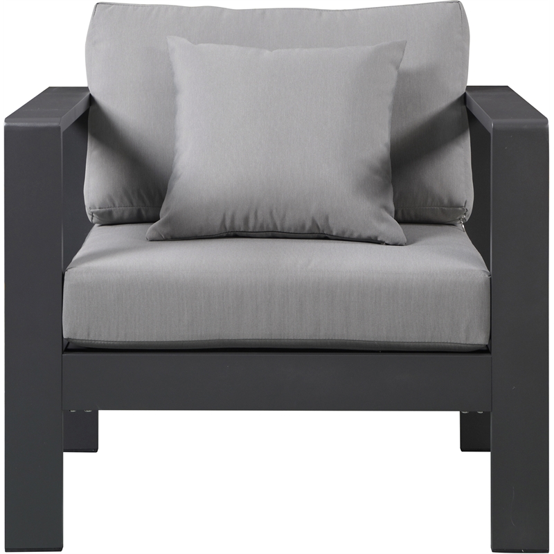 Meridian Furniture Nizuc Grey Outdoor Patio Arm Chair