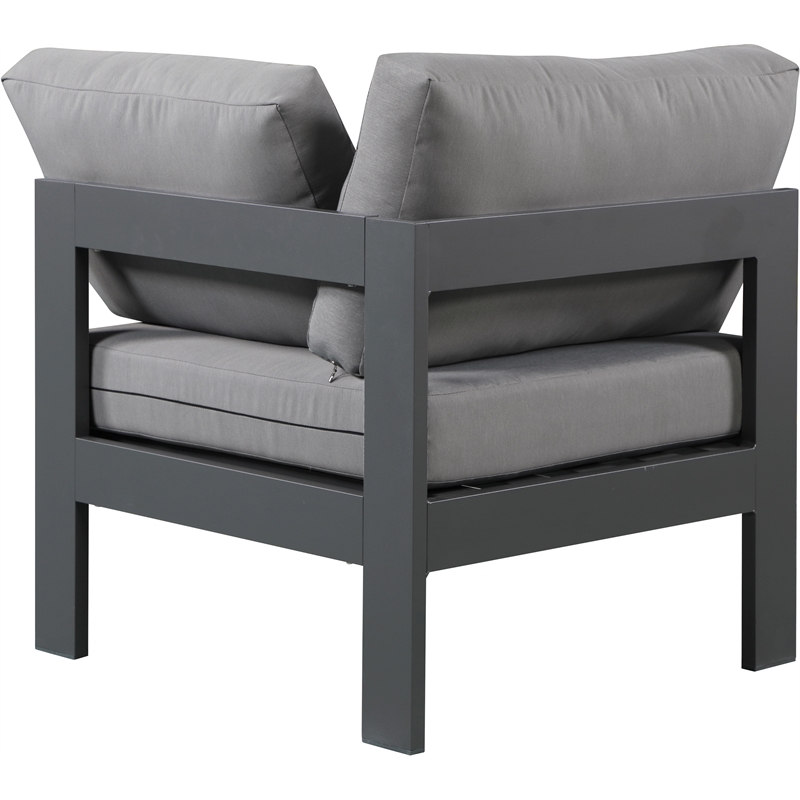 Meridian Furniture Nizuc Grey Outdoor Patio Corner Chair