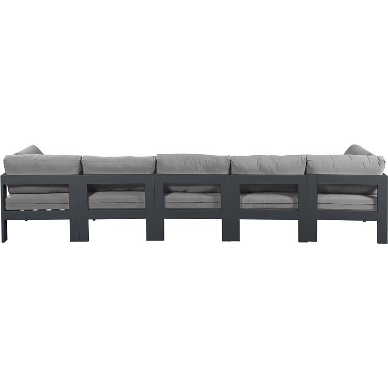 Meridian Furniture Nizuc Grey Outdoor Patio Modular Sofa