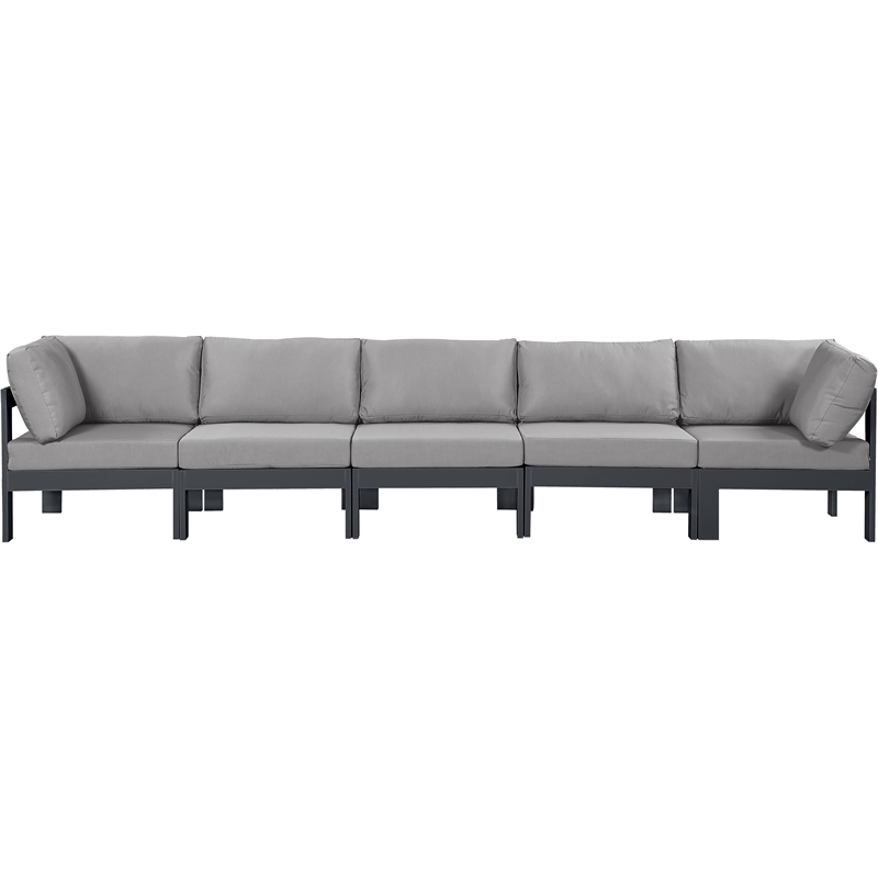 Meridian Furniture Nizuc Grey Outdoor Patio Modular Sofa