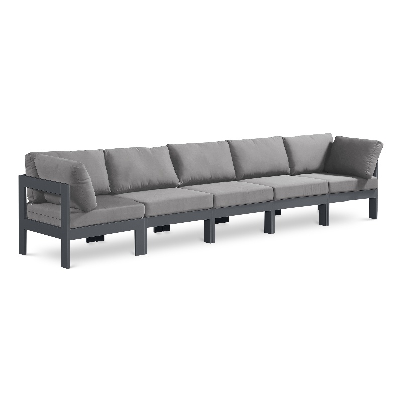 Meridian Furniture Nizuc Grey Outdoor Patio Modular Sofa