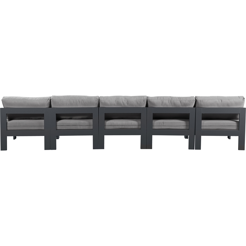 Meridian Furniture Nizuc Grey Outdoor Patio Modular Sofa