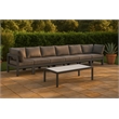 Meridian Furniture Nizuc Grey Outdoor Patio Modular Sofa