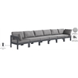 Meridian Furniture Nizuc Grey Outdoor Patio Modular Sofa