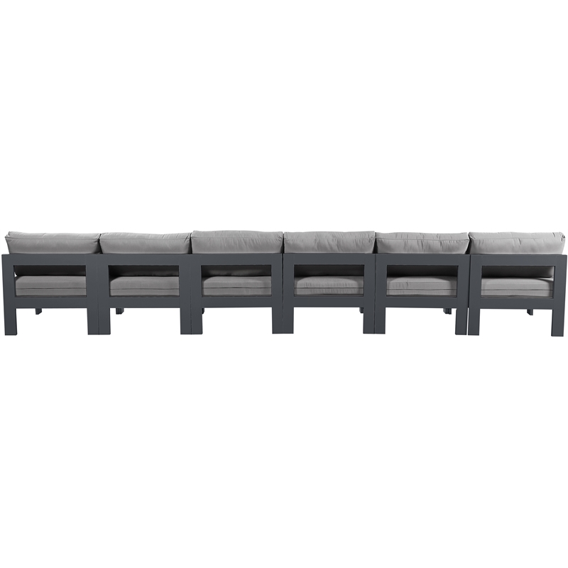 Meridian Furniture Nizuc Grey Outdoor Patio Modular Sofa