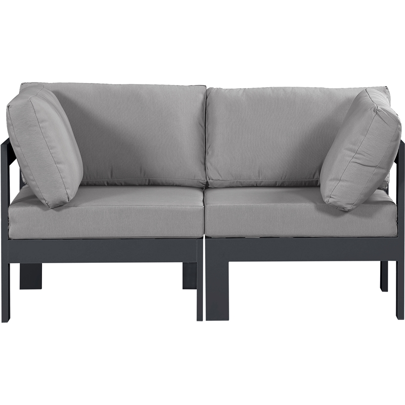 Meridian Furniture Nizuc Grey Outdoor Patio Modular Sofa