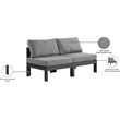 Meridian Furniture Nizuc Grey Outdoor Patio Modular Sofa