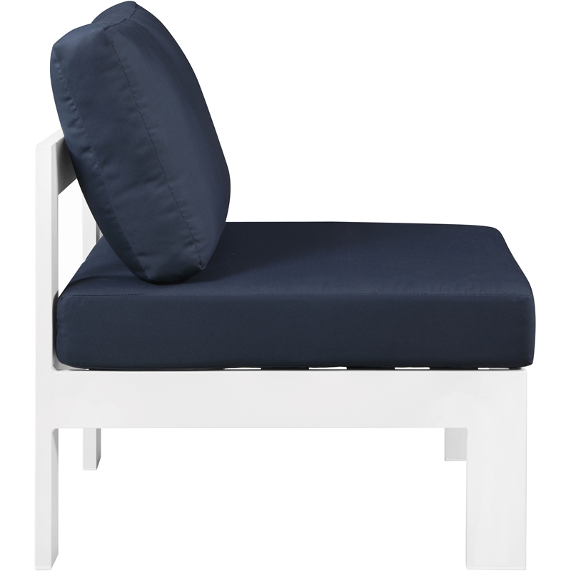 Meridian Furniture Nizuc Navy Outdoor Patio Armless Chair