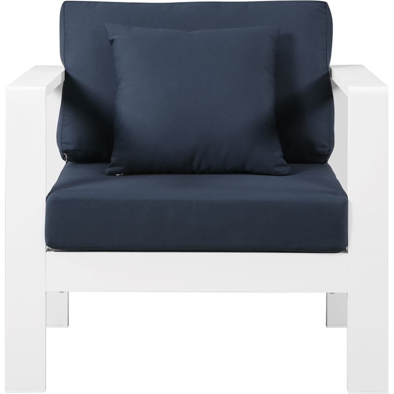 Meridian Furniture Nizuc Navy Outdoor Patio Arm Chair