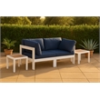 Meridian Furniture Nizuc Navy Outdoor Patio Modular Sofa