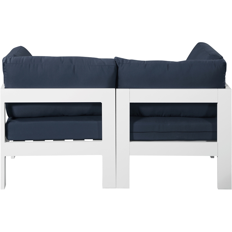 Meridian Furniture Nizuc Navy Outdoor Patio Modular Sofa