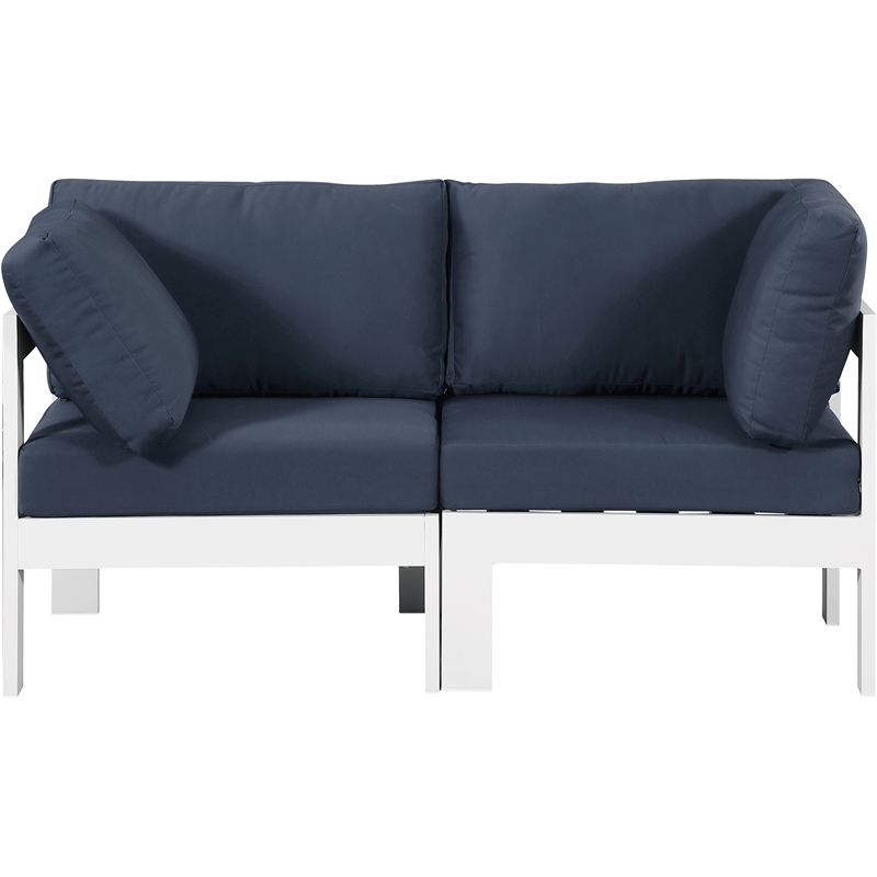 Meridian Furniture Nizuc Navy Outdoor Patio Modular Sofa