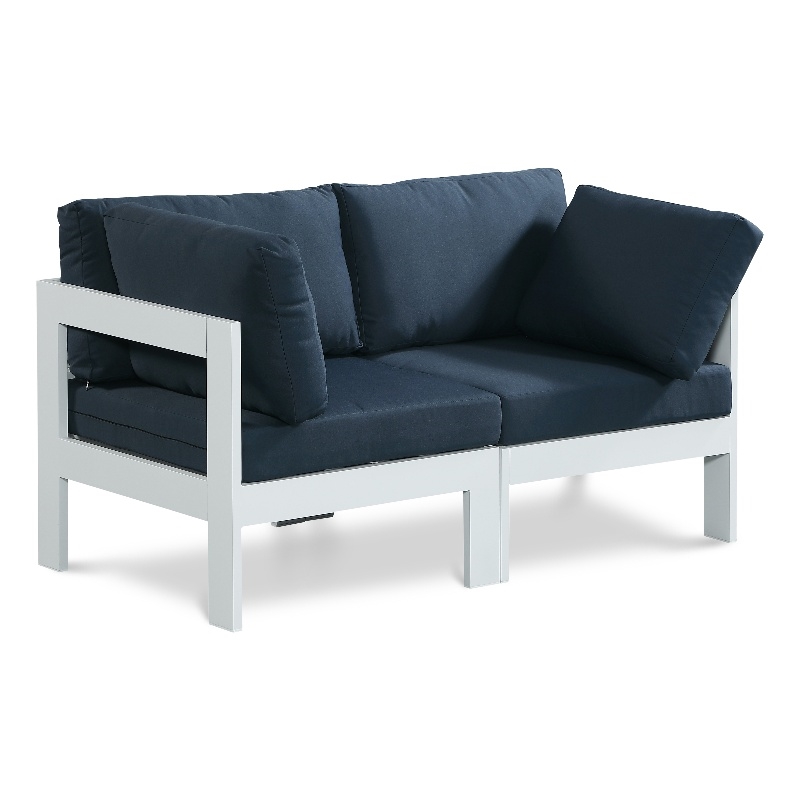 Meridian Furniture Nizuc Navy Outdoor Patio Modular Sofa