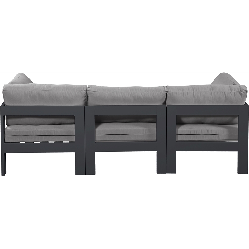 Meridian Furniture Nizuc Grey Outdoor Patio Modular Sofa