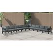 Meridian Furniture Nizuc Grey Outdoor Patio Modular Sectional