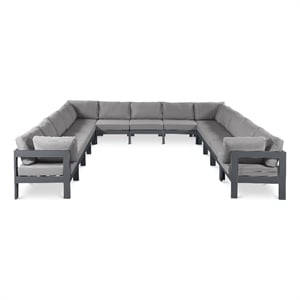 Meridian Furniture Nizuc Grey Outdoor Patio Modular Sectional