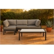 Meridian Furniture Nizuc Grey Outdoor Patio Modular Sectional