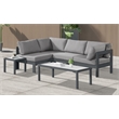 Meridian Furniture Nizuc Grey Outdoor Patio Modular Sectional
