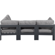 Meridian Furniture Nizuc Grey Outdoor Patio Modular Sectional