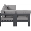 Meridian Furniture Nizuc Grey Outdoor Patio Modular Sectional
