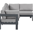 Meridian Furniture Nizuc Grey Outdoor Patio Modular Sectional