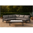 Meridian Furniture Nizuc Grey Outdoor Patio Modular Sectional