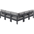 Meridian Furniture Nizuc Grey Outdoor Patio Modular Sectional