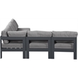 Meridian Furniture Nizuc Grey Outdoor Patio Modular Sectional