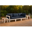 Meridian Furniture Nizuc Navy Outdoor Patio Modular Sofa