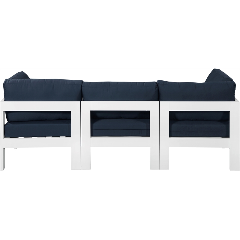 Meridian Furniture Nizuc Navy Outdoor Patio Modular Sofa