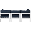 Meridian Furniture Nizuc Navy Outdoor Patio Modular Sofa