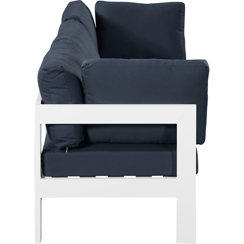 Meridian Furniture Nizuc Navy Outdoor Patio Modular Sofa