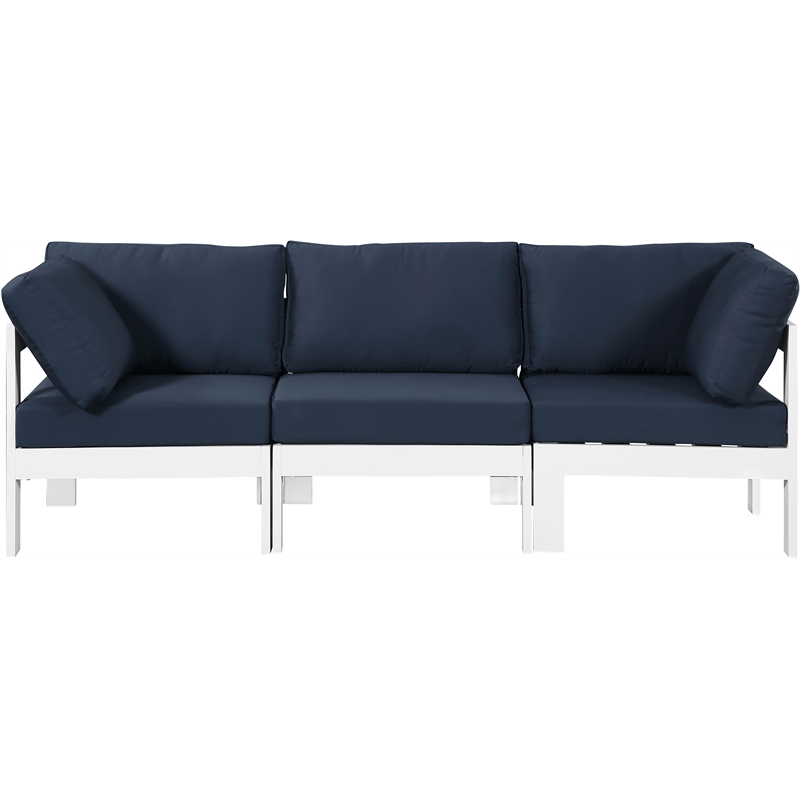 Meridian Furniture Nizuc Navy Outdoor Patio Modular Sofa