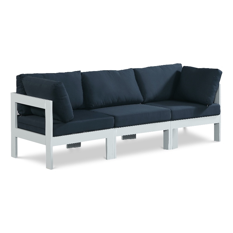 Meridian Furniture Nizuc Navy Outdoor Patio Modular Sofa