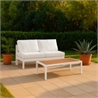 Meridian Furniture Nizuc White Outdoor Patio Modular Sofa