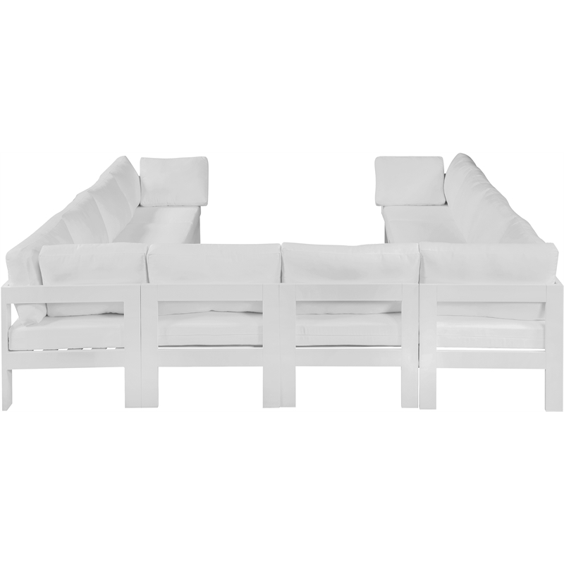 Meridian Furniture Nizuc White Outdoor Patio Modular Sectional