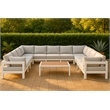 Meridian Furniture Nizuc White Outdoor Patio Modular Sectional
