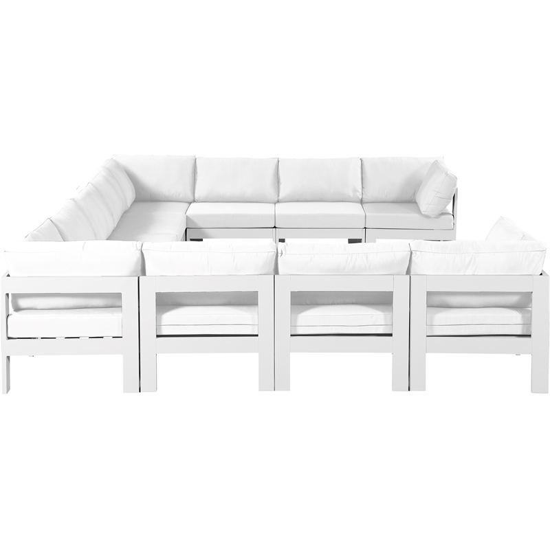 Meridian Furniture Nizuc White Outdoor Patio Modular Sectional