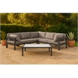 Meridian Furniture Nizuc Grey Outdoor Patio Modular Sectional
