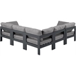 Meridian Furniture Nizuc Grey Outdoor Patio Modular Sectional